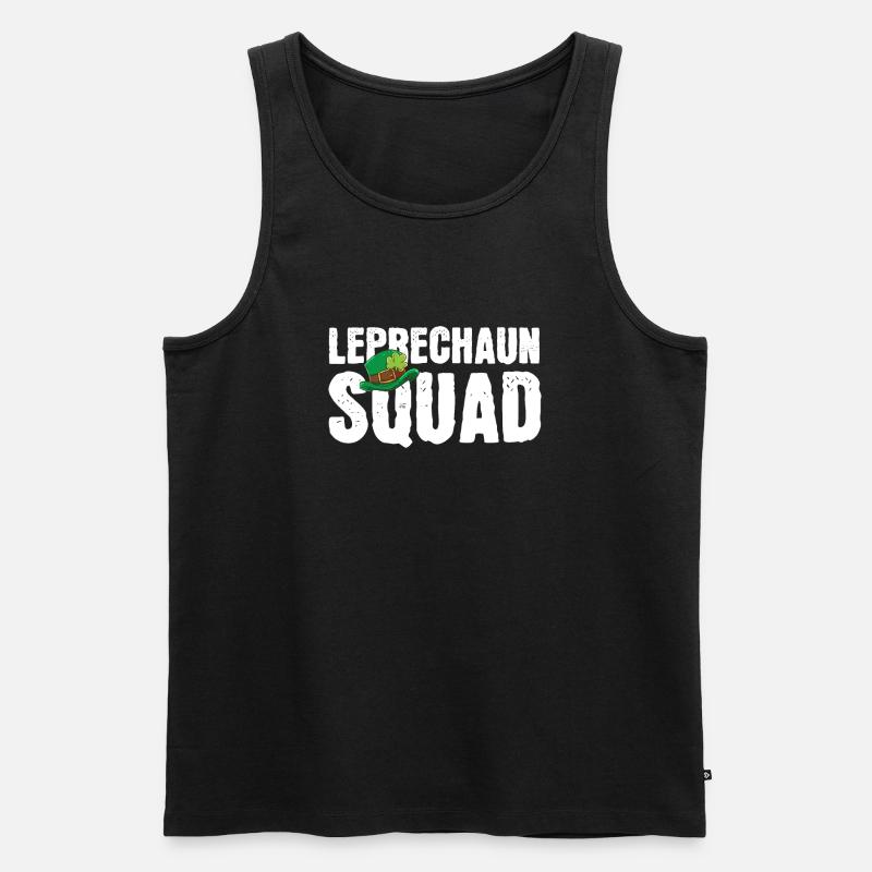 St. Patrick's Day Kobold Irisch - Männer Premium Bio Tank Top - Schwarz