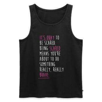 Brustkrebs-Schleife - Männer Premium Bio Tank Top - Schwarz - Vorne - AI Model Male 178 light (178cm)