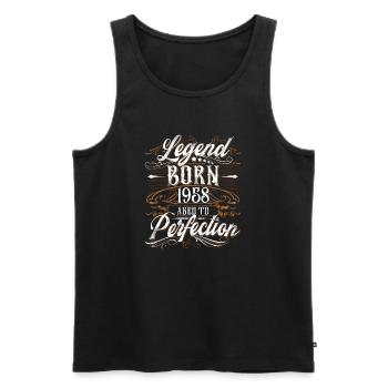 1958 Legend Year of construction Year of birth Year - Men's Premium Organic Tank Top - black - Front - AI Model Male 178 light (178cm)