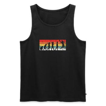 Handballer Handball Evolution - Männer Premium Bio Tank Top - Schwarz - Vorne - Michal (187cm)