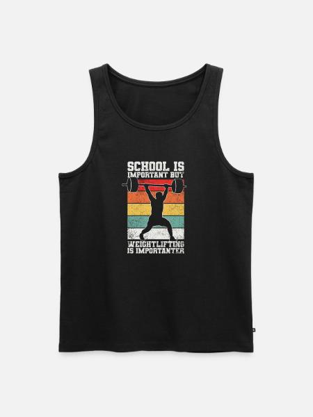 Gewichtheben - Männer Premium Bio Tank Top - Schwarz