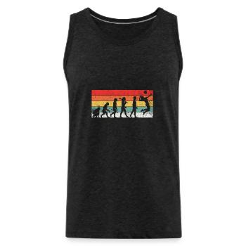 Volleyball Evolution - Männer Premium Bio Tank Top - Anthrazit - Vorne - Alexander (188cm)