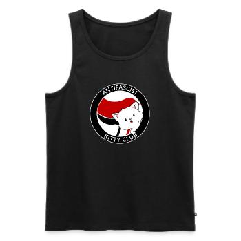Antifaschistischer Kitty Club Antifa Kawaii Katze - Männer Premium Bio Tank Top - Schwarz - Vorne - AI Model Male 178 light (178cm)