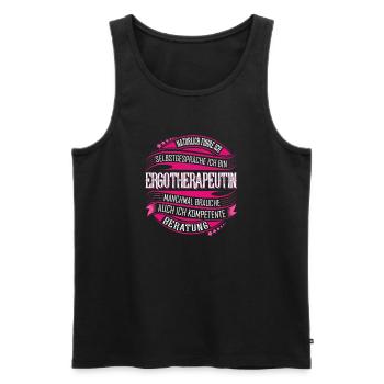 Ergotherapeutin - Männer Premium Bio Tank Top - Schwarz - Vorne - Michal (187cm)