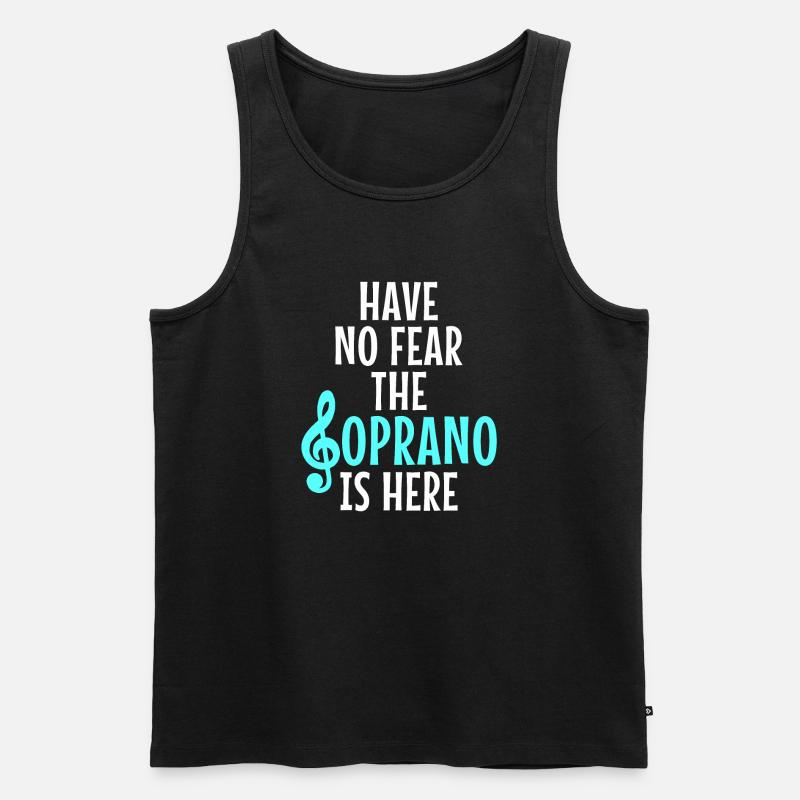 Sopran Chor Gesang - Männer Premium Bio Tank Top - Schwarz