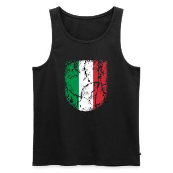 Italien Flagge - Männer Premium Bio Tank Top - Schwarz - Vorne - AI Model Male 178 light (178cm)