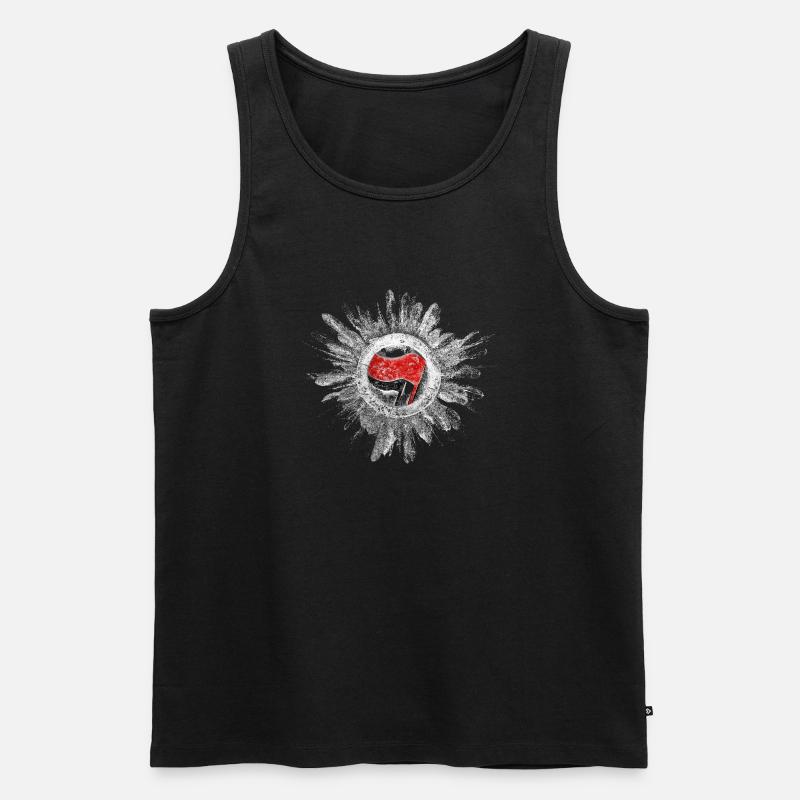 Antifa Advect - Männer Premium Bio Tank Top - Schwarz