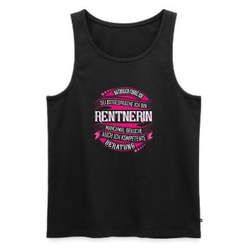 Rentnerin - Männer Premium Bio Tank Top - Schwarz - Vorne - Michal (187cm)