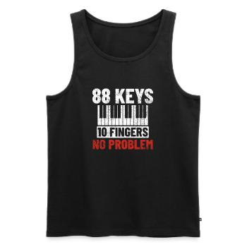 Klavier Pianist - Männer Premium Bio Tank Top - Schwarz - Vorne - Michal (187cm)