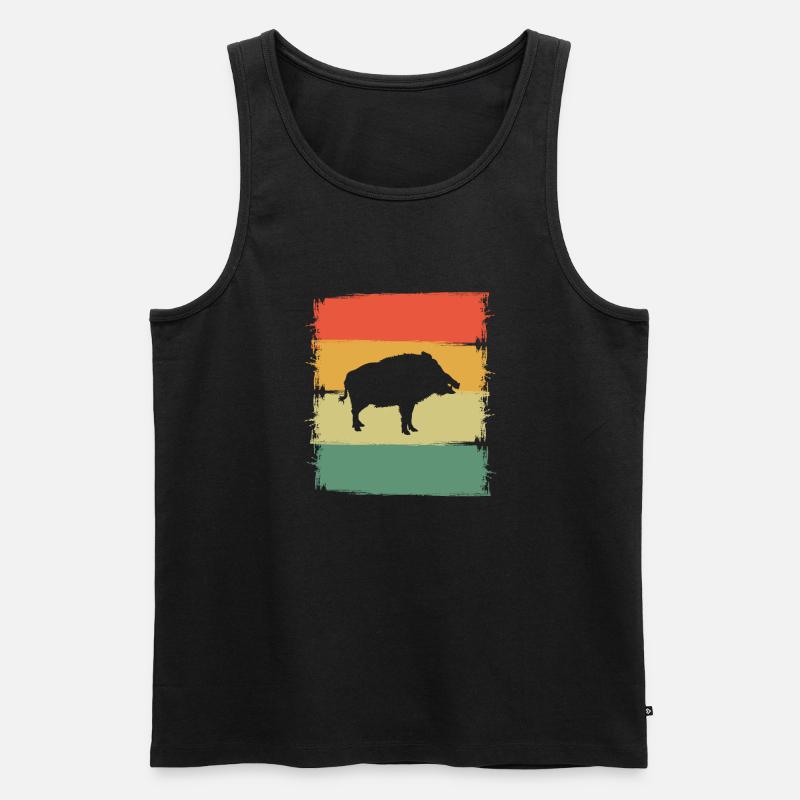 Wildschwein - Männer Premium Bio Tank Top - Schwarz