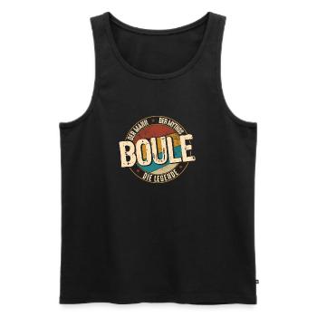 Boule l’homme du mythe la légende pour Bouler - Débardeur bio Premium Homme - noir - Devant - AI Model Male 178 light (178cm)