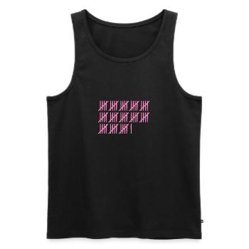 66 Geburtstag Strichliste 66 Jahre alt - Männer Premium Bio Tank Top - Schwarz - Vorne - Michal (187cm)