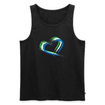 Sierra Leone - Männer Premium Bio Tank Top - Schwarz - Vorne - Michal (187cm)