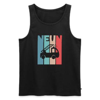 Feuerwehr 9 Jahre Kinder - Männer Premium Bio Tank Top - Schwarz - Vorne - Michal (187cm)