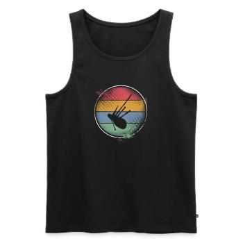 Dudelsack - Männer Premium Bio Tank Top - Schwarz - Vorne - Michal (187cm)