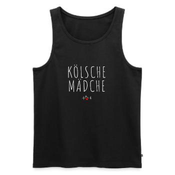 Kölsche Mädche Karneval In Kölle Köln Cologne Girl - Männer Premium Bio Tank Top - Schwarz - Vorne - Michal (187cm)
