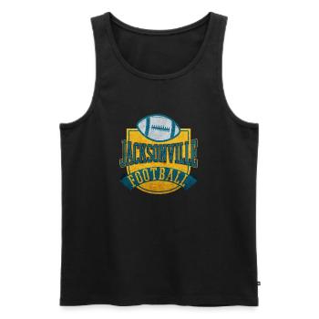 Insigne de football vintage de Jacksonville - Débardeur bio Premium Homme - noir - Devant - AI Model Male 178 light (178cm)