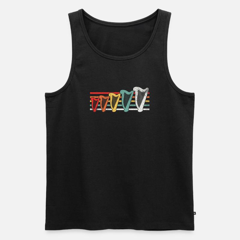 Harfe Harfen - Männer Premium Bio Tank Top - Schwarz