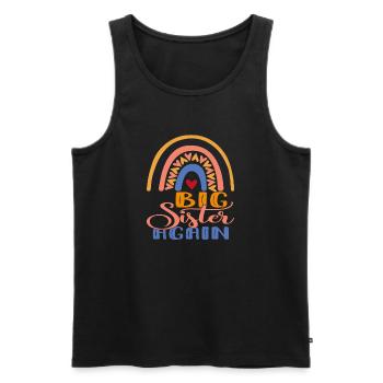 Große Schwester Geschenk Big Sister Again - Männer Premium Bio Tank Top - Schwarz - Vorne - Michal (187cm)