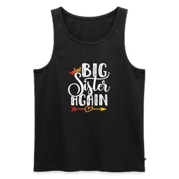 Big sister gift Big Sister Again - Men's Premium Organic Tank Top - black - Front - Michal (187cm)