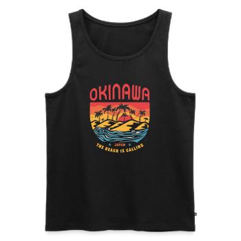 Okinawa Japan Beach Design - Männer Premium Bio Tank Top - Schwarz - Vorne - AI Model Male 178 light (178cm)
