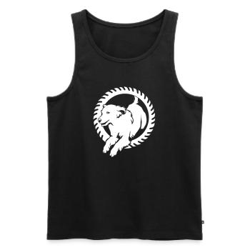 Golden Retriever "Black Edition" - Men's Premium Organic Tank Top - black - Front - Michal (187cm)
