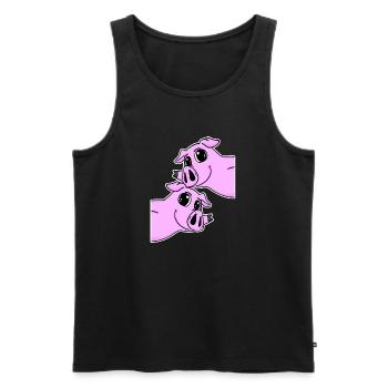 Cochons Cochons - Débardeur bio Premium Homme - noir - Devant - Michal (187cm)