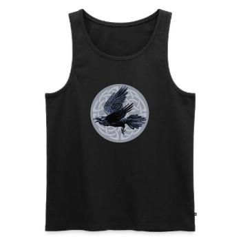 Raven Moon - Men's Premium Organic Tank Top - black - Front - AI Model Male 178 light (178cm)
