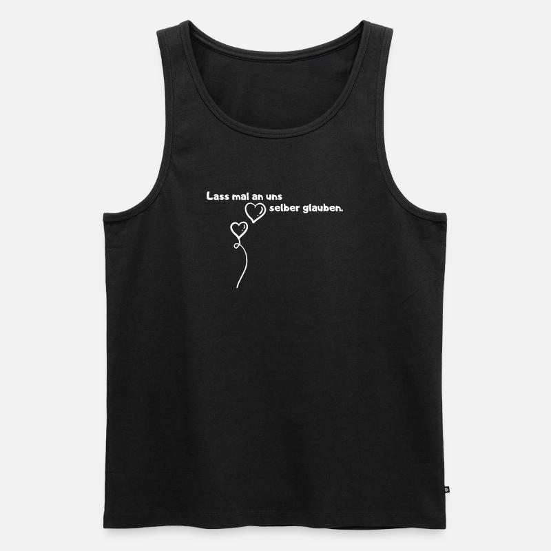 Lass an uns glauben Ballons - Männer Premium Bio Tank Top - Schwarz