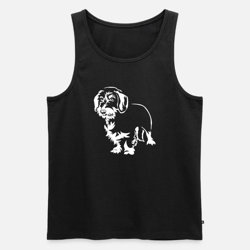 Dackel "Black Edition" - Männer Premium Bio Tank Top - Schwarz