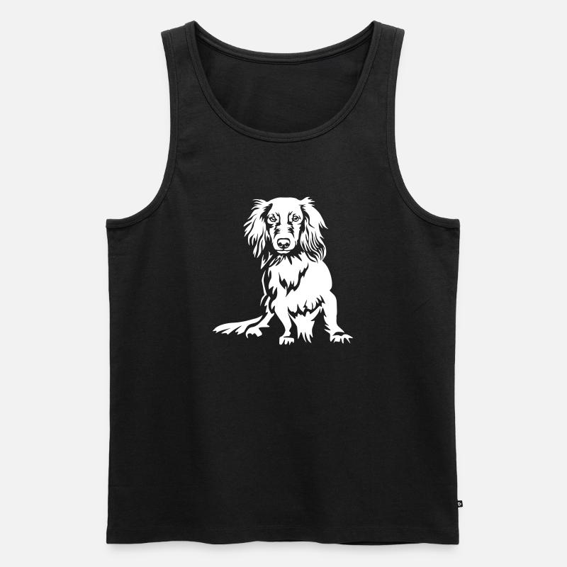 Dackel "Black Edition" - Männer Premium Bio Tank Top - Schwarz