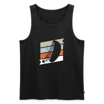 Paragliding Paraglider Pilot Vintage - Men's Premium Organic Tank Top - black - Front - Michal (187cm)