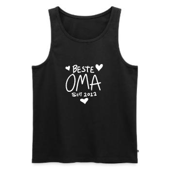 Oma 2022 - Werdende Oma 2022 - Männer Premium Bio Tank Top - Schwarz - Vorne - Michal (187cm)