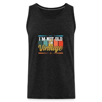 Ich bin nicht alt textile Geschenkidee - Männer Premium Bio Tank Top - Anthrazit - Vorne - Alexander (188cm)