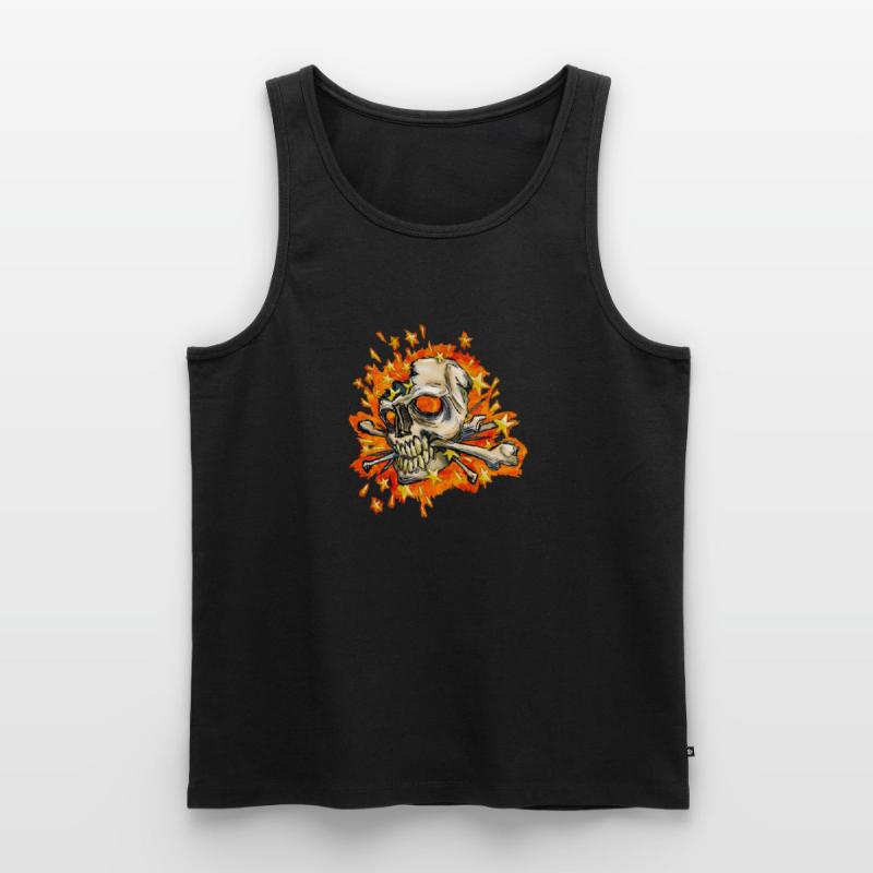 exploding skull Men's Premium Organic Tank Top