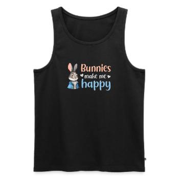 Rabbit Rabbit - Men's Premium Organic Tank Top - black - Front - AI Model Male 178 light (178cm)