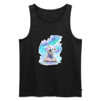 Polar bear - Men's Premium Organic Tank Top - black - Front - Michal (187cm)