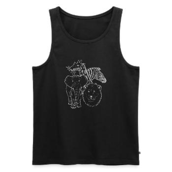 Animal sauvage - Débardeur bio Premium Homme - noir - Devant - AI Model Male 178 light (178cm)