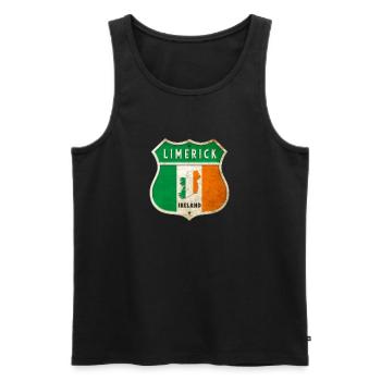 Limerick Ireland Coat of Arms Flags Design - Men's Premium Organic Tank Top - black - Front - Michal (187cm)