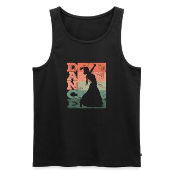 Danse flamenco Danse Flamenco Robe Flamenco Flamenco - Débardeur bio Premium Homme - noir - Devant - AI Model Male 178 light (178cm)