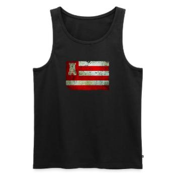 T-Shirt Flagge von Alkmaar Grunge Effekt Nederland - Männer Premium Bio Tank Top - Schwarz - Vorne - AI Model Male 178 light (178cm)