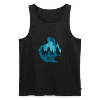 Climate Change Environmental Protection Squirrel - Men's Premium Organic Tank Top - black - Front - Michal (187cm)