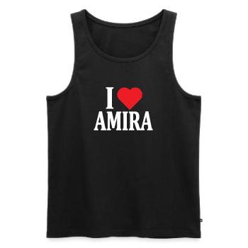 T-Shirt Ich liebe Amira T-Shirt Geschenk - Männer Premium Bio Tank Top - Schwarz - Vorne - AI Model Male 178 light (178cm)