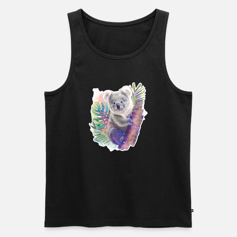 Koala | Koala Bär - Männer Premium Bio Tank Top - Schwarz