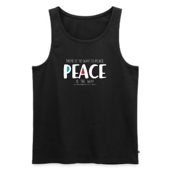 Peace 2 (dark) - Men's Premium Organic Tank Top - black - Front - AI Model Male 178 light (178cm)