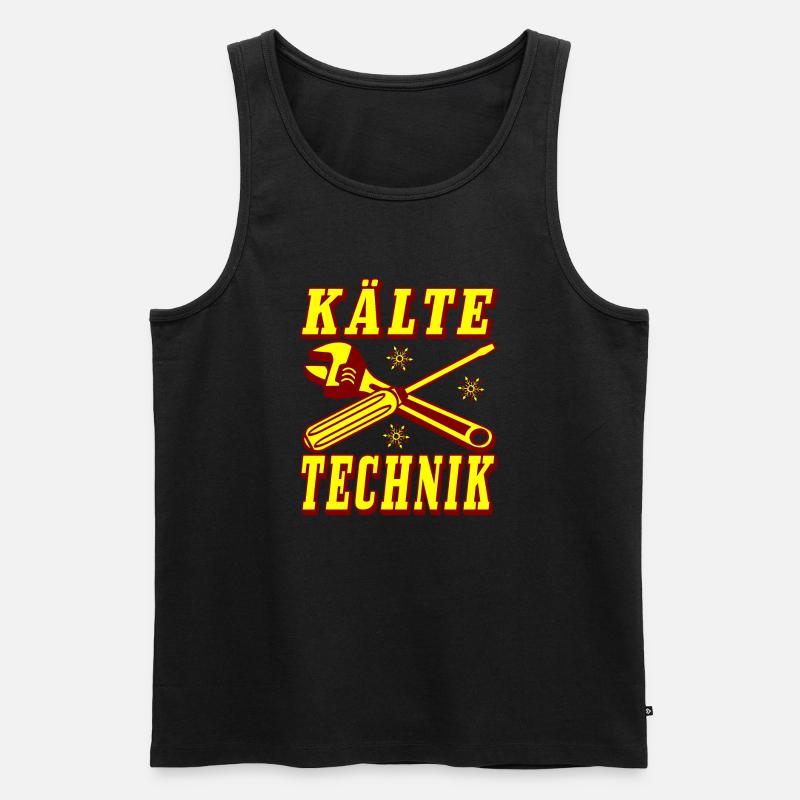 Kälte Technik Retro Design - Männer Premium Bio Tank Top - Schwarz