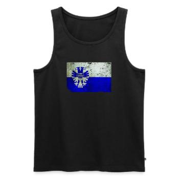 T-Shirt Flagge von Arnhem Grunge Effekt Nederland - Männer Premium Bio Tank Top - Schwarz - Vorne - AI Model Male 178 light (178cm)