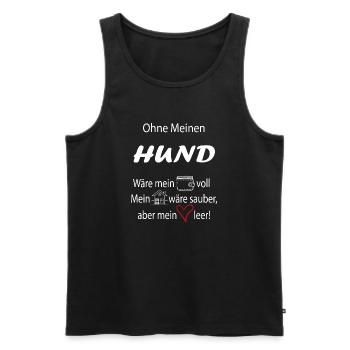 Ohne mein Hund - Männer Premium Bio Tank Top - Schwarz - Vorne - AI Model Male 178 light (178cm)