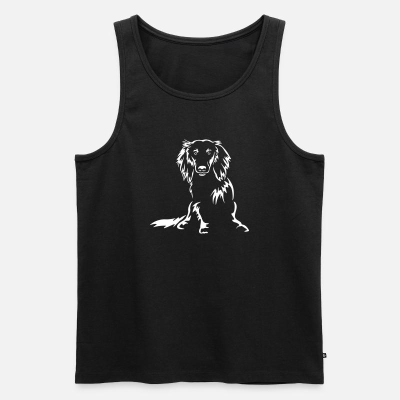 Dackel "Black Edition" - Männer Premium Bio Tank Top - Schwarz