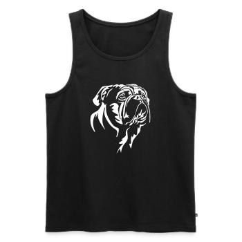 Continental Bulldog Head « Black Edition » - Débardeur bio Premium Homme - noir - Devant - Michal (187cm)
